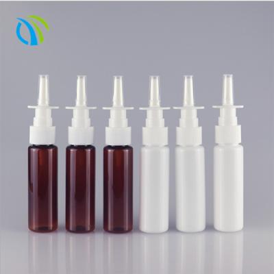 China Nose Cleaner 18mm Nasal Spray Pumps Ribbed 10/410 55mm White for sale