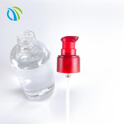 China Red 4ml 24/410 PET Treatment Pump Top Shampoo Bottle Dispenser 24mm for sale