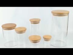 460ml Cylinder 100mm Glass Food Storage Jars 20g Cookie Stackable Glass Containers