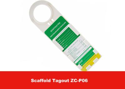 China Customized 75g ABS White Safety Lockout Scaffolding Tags for Chemical Industrial for sale