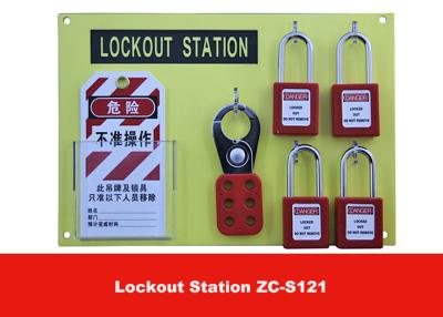 China 4 - Locks 554g  Acrylonitrile Lockout Center without Cover Yellow Lock Out Station for sale