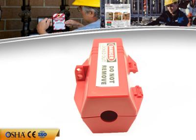 China 2CM Diameter Cable Red Circuit  Breaker Lockout, 4 Lock Polystyrene Plug Lockout for sale