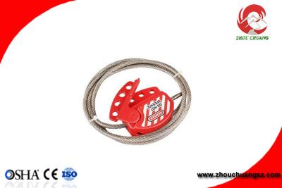 China Certificate Of Compliance Adjustable Stainlessv Steel Safety Cable Lockout for sale