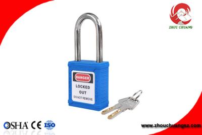 China OEM 38mm Safety Plastic Lockout Tagout Padlock, ABS Material Safety Padlock for sale