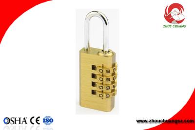 China 4 Digital  Brass Padlock Wheel Combination Padlock Safety lockout for sale