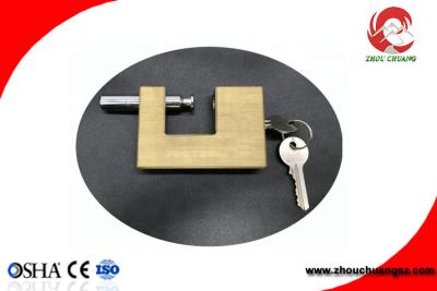 China Safety Brass Padlock In Strong Rectangular Lock Body Width 50mm for sale