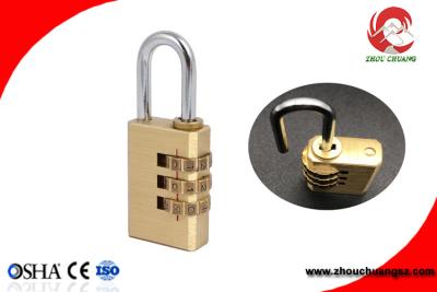 China High Quality Brass 3 Digital Number Wheel Combination Padlock for sale