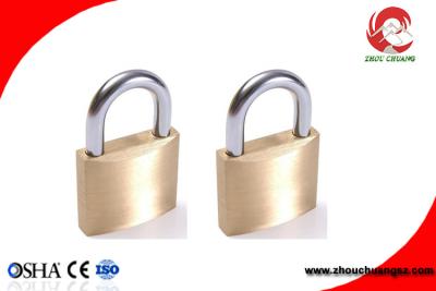 China 42mm Solid Hardened Stainless Steel Shackle Brass Padlock with Three  Keys for sale