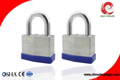 China Laminated Padlock With Rubber Protection Lock for Industry Factory Fence Fence Security for sale