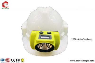 China LED Mining Cap Lamp with OLED screen for time, date, battery capacity Waterproof IP68 for sale