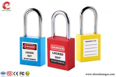 China Plastic-body Safety Padlock NO. 410 Red can be Keyed-alike, Master-keyed, and Grand Master Keyed for sale