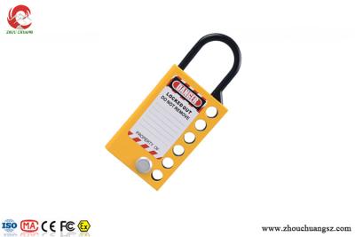 China Aluminum Alloy Material Industrial Safety Lock Out Hasp Lockout Tagout, 6 Holes for sale