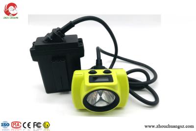 China ATEX approved waterproof IP68 25000LUX underground miner safety led corded mining cap lamp for sale