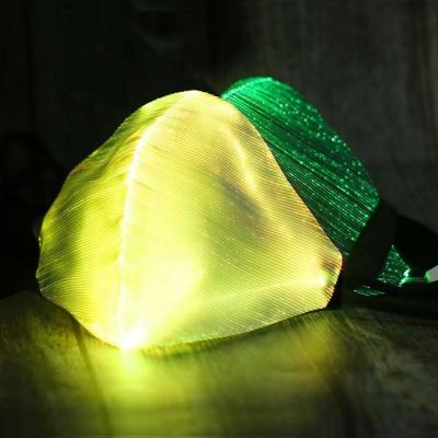 China Fashion Led Flashing Luminous Led Mask For Party Festival Dance , 7 Colors Fiber Optic Gauze Mask for sale