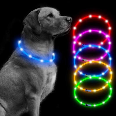 China Wholesale DETACHED OEM Personalized Large Bulk Pet Collars Custom Led Glow Fashion Rubber Dog Collar for sale