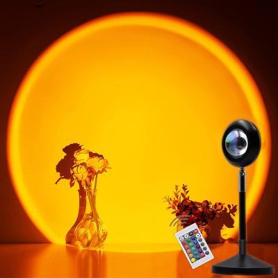 China Reomote Control Halo Projector Floor Eternal Sunset Mini Projection Lamp Robot Remote Adjustable Sunset Lamp for sale