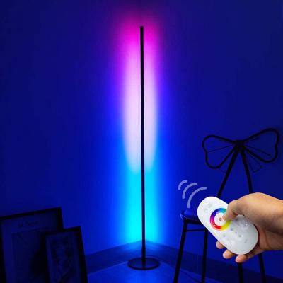 China Remote Control Home Decor China Wholesale RGB Color Changing Modern Led Floor Lamp Smart RGB Led Ambient Floor Lamp for sale