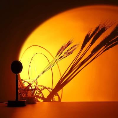 China Rainbow Sunset Projection Floor Lamp kc Flexible Table Led Sunset Light Lamp With Usb Port for sale