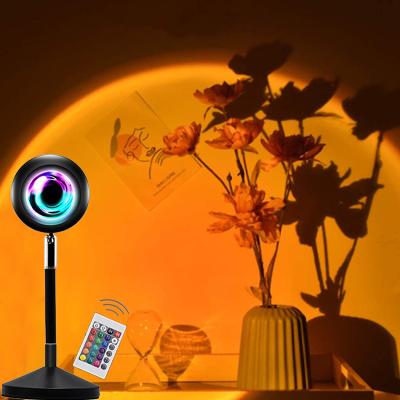 China Dim Reomote Control Atmosphere Daton Sunset Wall Lamp USB LED Street Lamp Figure Mini Projector Sunset Light Sun Lamps for sale