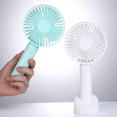 China Electric Protable Portable Battery USB Rechargeable Cooler Fan For Office Room Table Outdoor Plastic Li-ion 18650 Moving Cool Blades 4 for sale