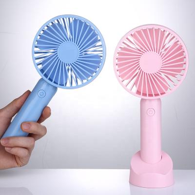 China Small Protable Handheld Fan Charging 1200mah USB Rechargeable Battery 2-6 Table 3.7 Fan Working Hours Battery Personal Fan for sale