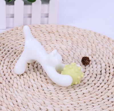 China Cat Shaped Roller Health And Body Yoga Palm Garment Self Massage Tool for sale