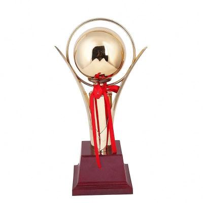 China Worldwide Most Popular Folk Art Holding Collectible Football Awards Trophy , Super Quality Sports Irregular Plastic Soccer Trophy Cup for sale