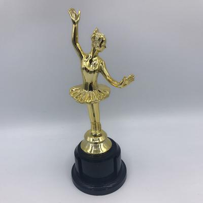 China Worldwide Wholesale Gold Plating Plastic Ballet Dancer Figure Trophies With Plastic Base for sale