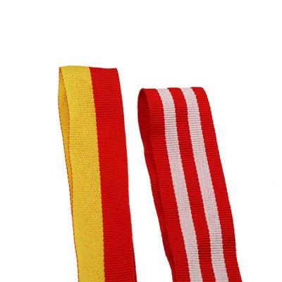 China Cheap Wholesale Price Eco - Friendly Satin Colored Polyester Sports Awards Ribbons For Medals for sale