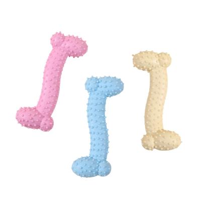 China Viable Hot Selling Toys Dog Toothbrush Dog Squeaky Cleaning Rubber Chew Toys Bone Dog Toys for sale