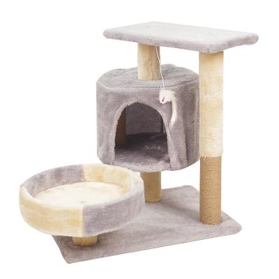 China Sustainable Pet House Furniture Plush Cat Treehouse Quality Cat Scratch Fine Cardboard for sale