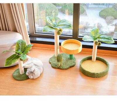 China Pet Shop Premium Sustainable Sisal Coconut Tree Cat Tree Pet Supplies Plush Cat Holder for sale