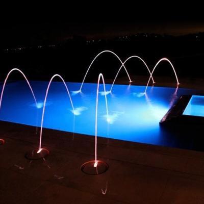 China Installment Easy Custom Design Led Light Stainless Steel Wave Fountain For Outdoor Garden for sale