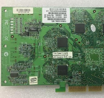 China Quadro4 980 XGL AGP 8X Graphics Card 313285-001for XW8000 128MB for sale