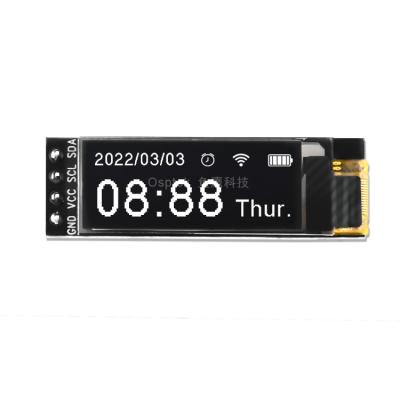 China White Color SSD1306 4 Pins 0.91 Inch 128x32 Soldering I2C Interface OLED Display Screen With PCB Module 0.91 Inch for sale