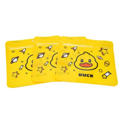 China Recyclable Customized 3 Sides Zipper Seal Plastic Packaging Bag Shiny Duck Pattern Data Cable Mylar Outer Bag Resealable Plastic Bag for sale