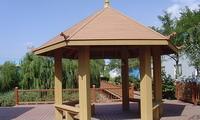 China Antiseptic Pavilion WPC Pergola With Roof In Public Building Site , WPC Gazebo for sale