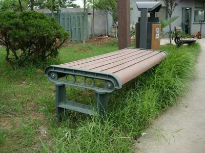 China Anti - deformation Composite Outdoor Furniture WPC Bench With High Impact Resistant for sale