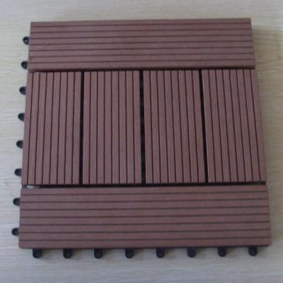 China Eco Brown WPC Deck Tiles / Patio Yard Garden Floor Decking Tiles for sale