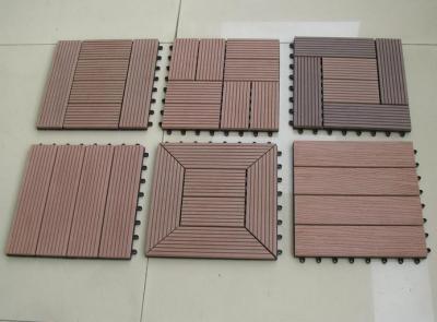 China Anti - slip Embossing WPC DIY Deck Tiles 30 x 30cm For Swimming Pool for sale