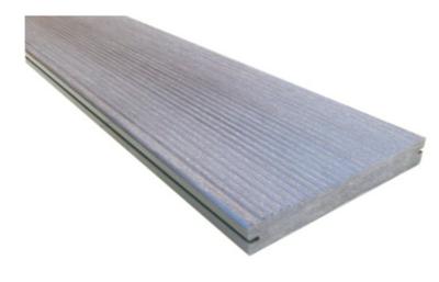 China External High Density WPC Solid Grey Composite Decking 138 x 25mm for sale