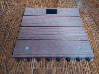 China WPC Outdoor Solar Composite Interlocking Deck Tiles For Boardwalk , Playground for sale