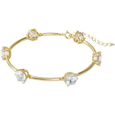 China Fashionable Simple Stars Shape Golden Yellow Round Gypsophila Crystal Bracelet for sale