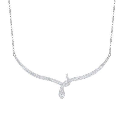 China Charm Mysterious Charm White Snake Necklace, Full Personality Diamond Clavicle Chain Women Girl Gift for sale