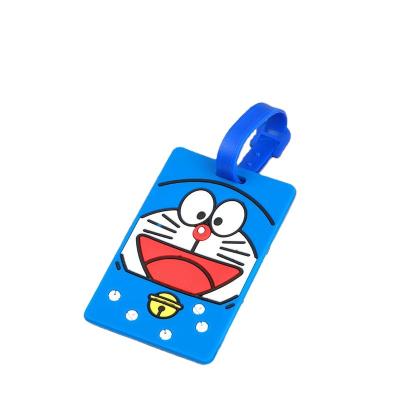 China Hotel / Airport OEM Hot-selling Portable Cartoon / Anime Style Soft PVC Luggage Tag For Filling Personal Information At Airport Or Hotel for sale