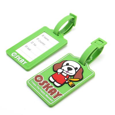 China Hotel / Airport Hot-selling Portable Cartoon / Anime Style Soft PVC Luggage Tag For Filling Personal Information At Airport Or Hotel for sale