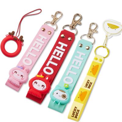 China 2D Sports and Games OEM Custom PVC Style Soft Single Wrist Band with Advertising Slogan as Promotional Gifts for Anti-lost Key Chain/Mobile Phone for sale