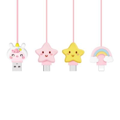 China Gift Phone Charger Cord Protector Animals/Cute Bite Charger Protector Star Shaped Cable Protector Appliqued For iPhone IPad Android for sale