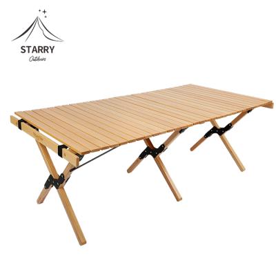 China Modern Starry Camping Foldable Wooden Dining Tables, Chinese Croquette Wooden Tables for BBQ for sale