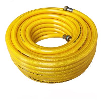 China PVC 13mm Braided Yellow Plastic Agricultural Agricultural Irrigation Hose High Pressure Spray Hose for sale